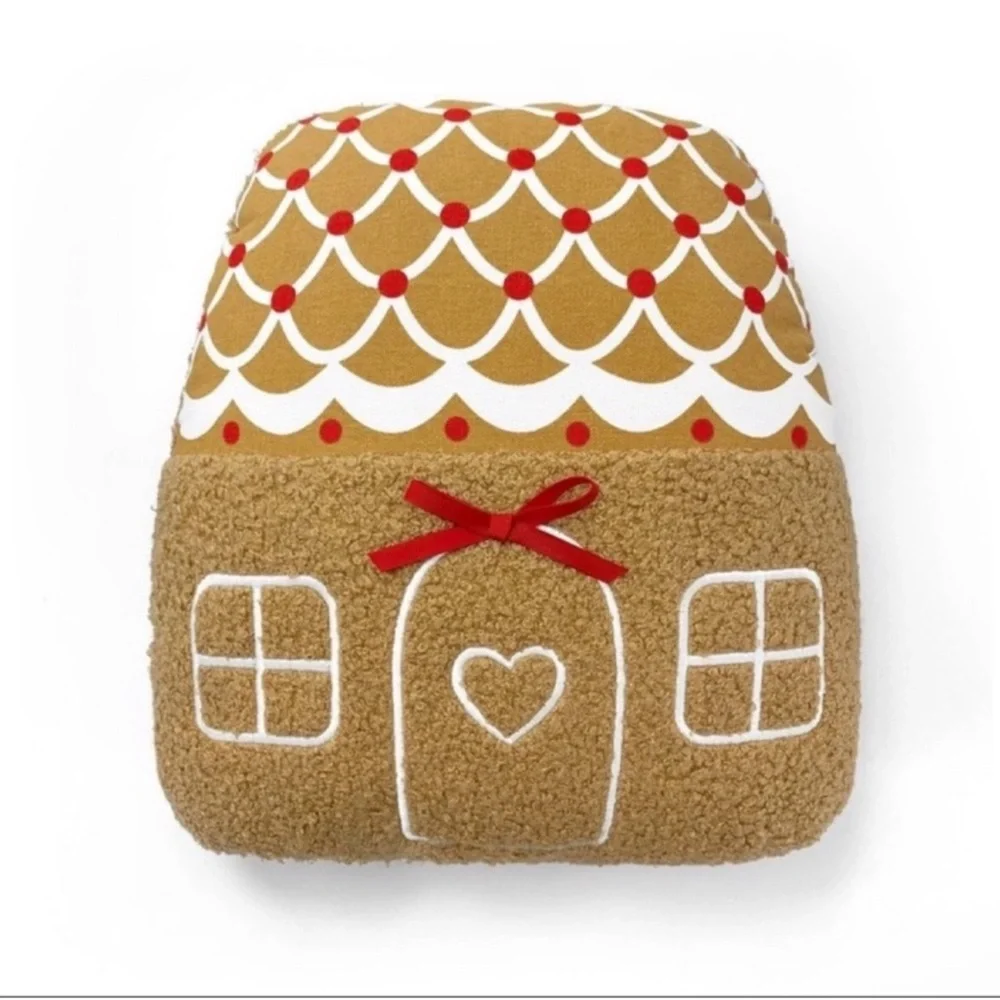 Target Bullseye Playground Holiday Gingerbread House Decorative Pillow, New!